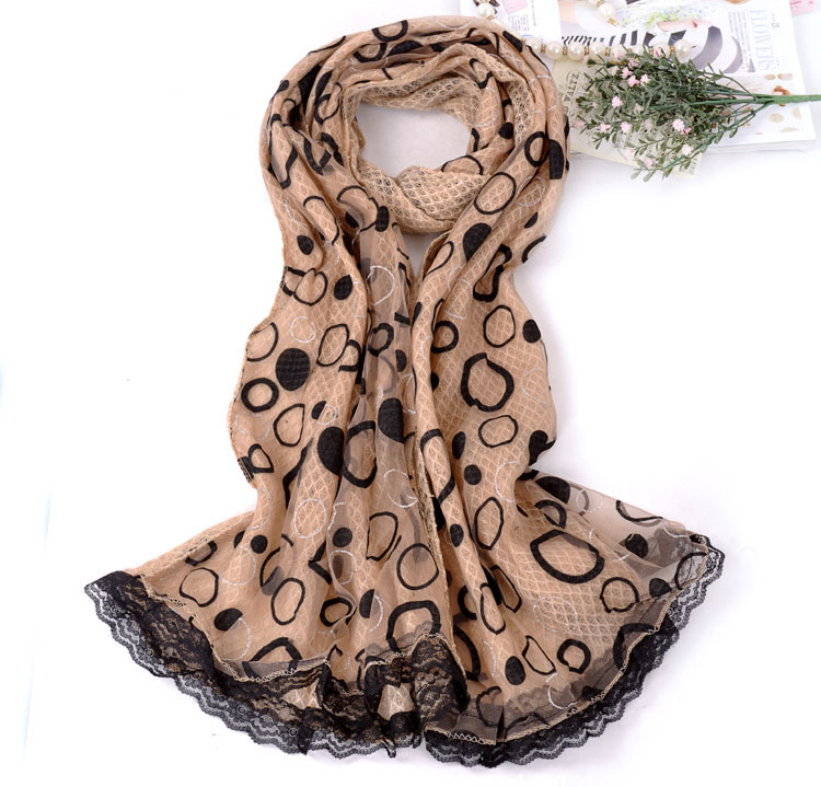 Wholesale knitted lace scarf