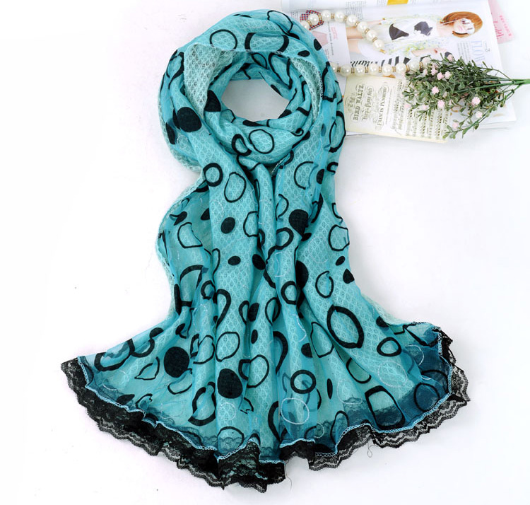 Wholesale knitted lace scarf