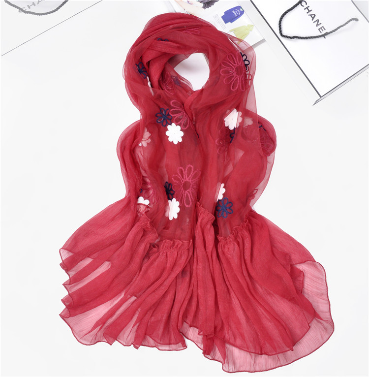 Wholesale fringe chiffon scarf
