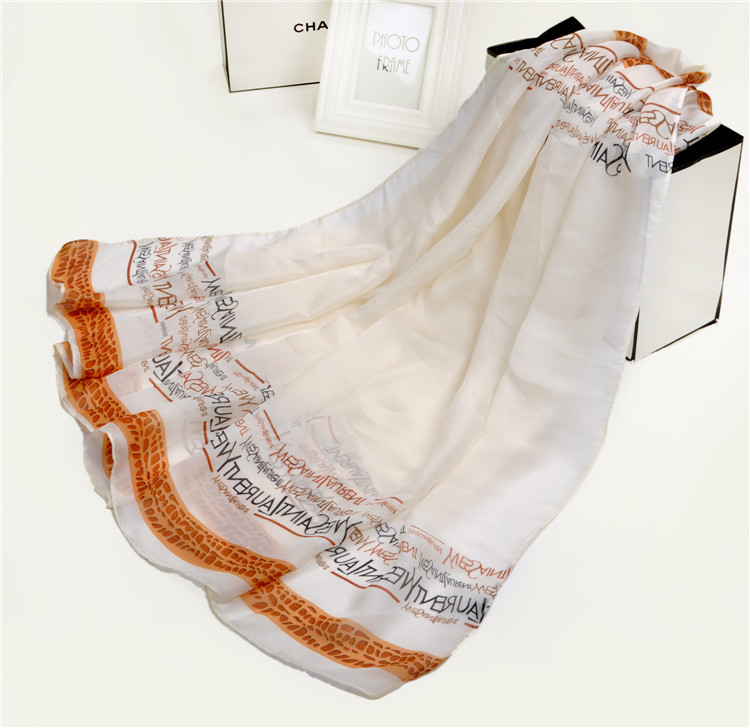 Wholesale white chiffon scarf