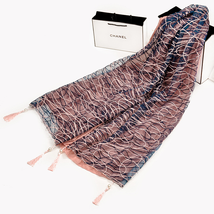 Women lace fabric scarf wholesale