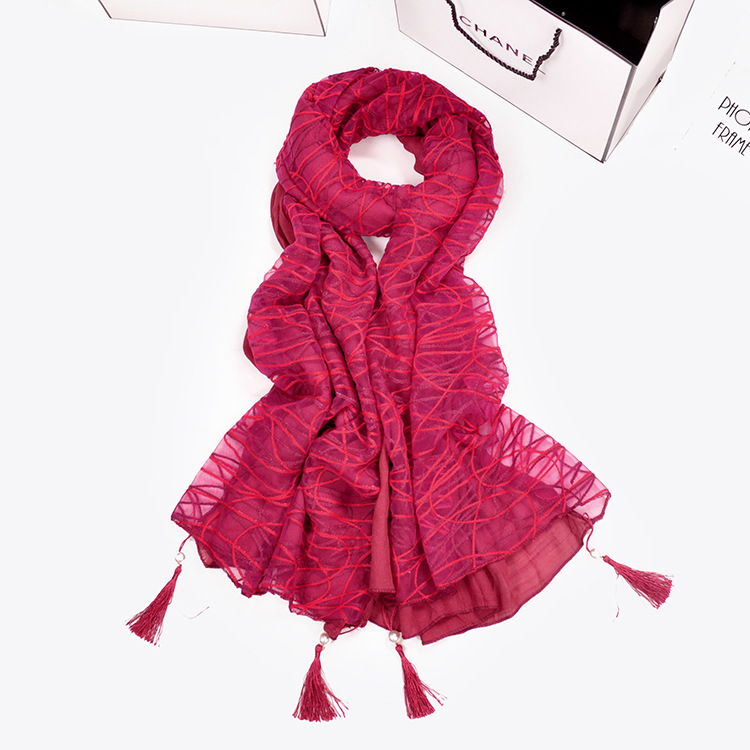 Women lace fabric scarf wholesale