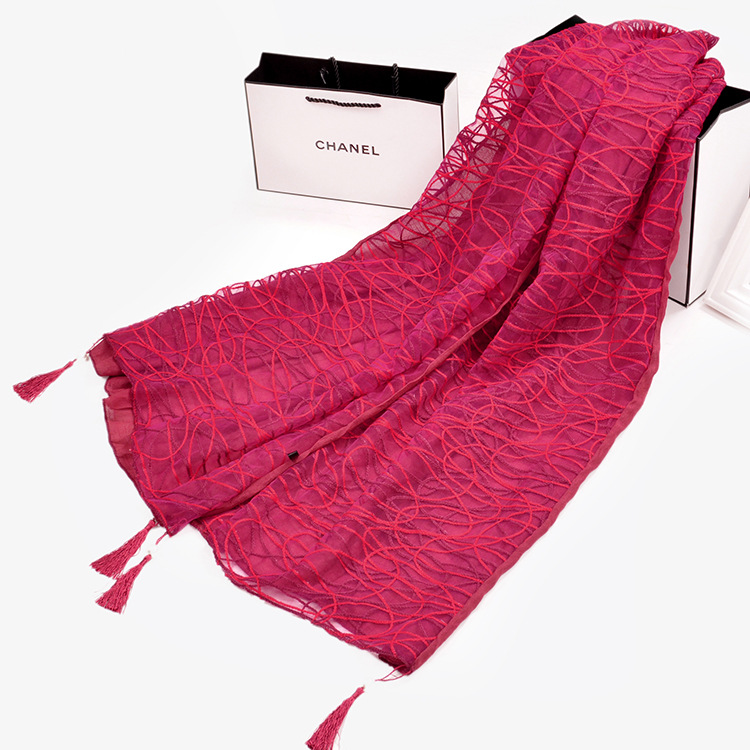 Women lace fabric scarf wholesale