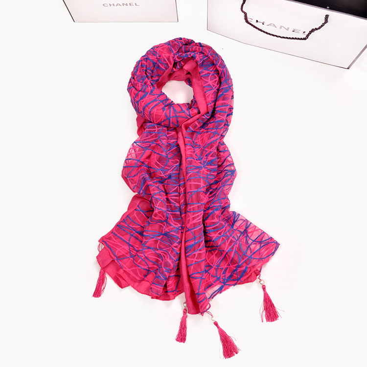 Women lace fabric scarf wholesale