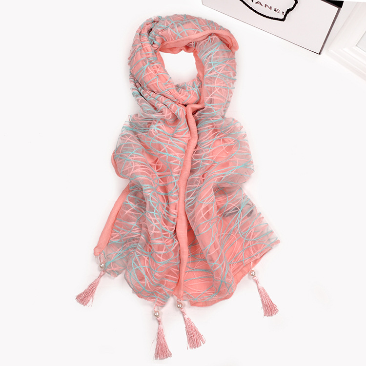 Women lace fabric scarf wholesale