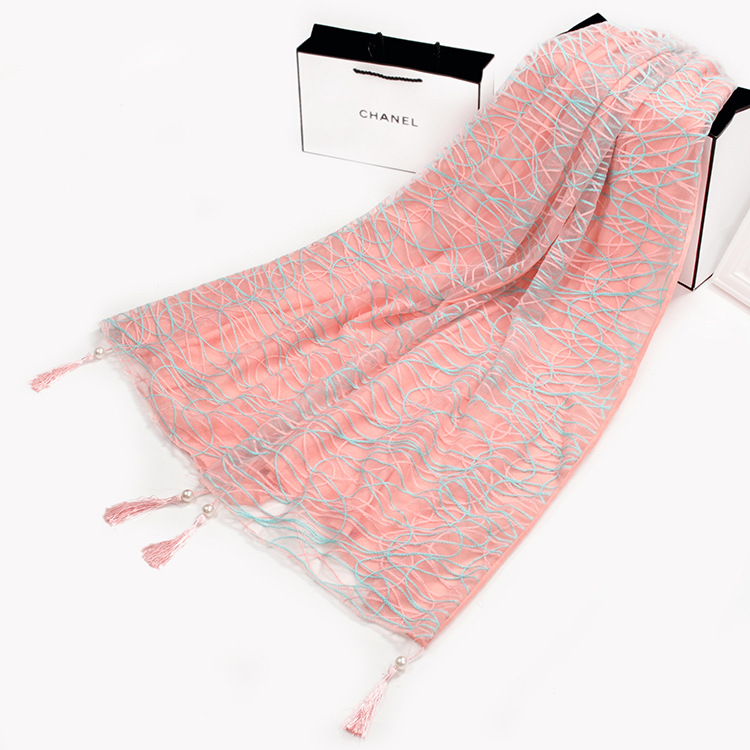 Women lace fabric scarf wholesale