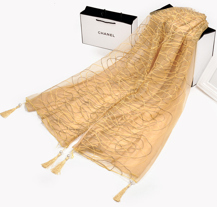 Women lace fabric scarf wholesale