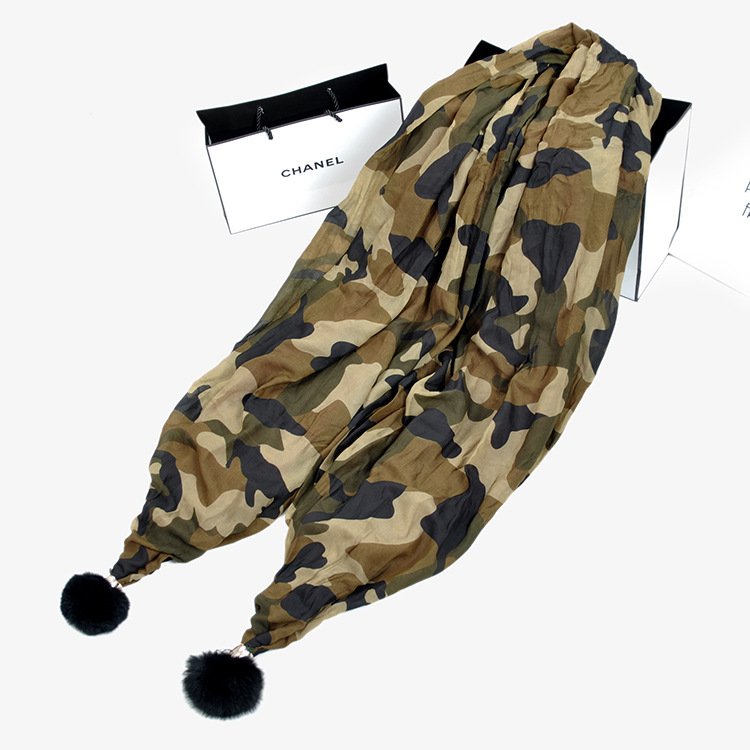 Wholesale wool ball chiffon scarf