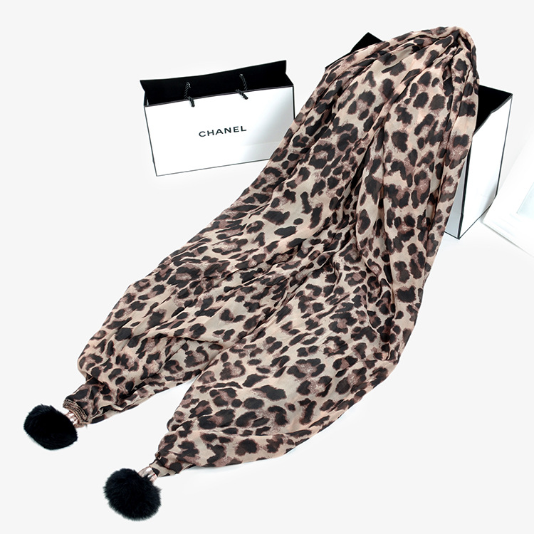 Wholesale wool ball chiffon scarf