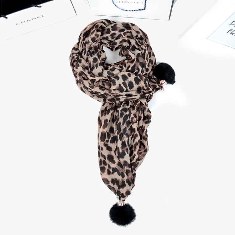 Wholesale wool ball chiffon scarf