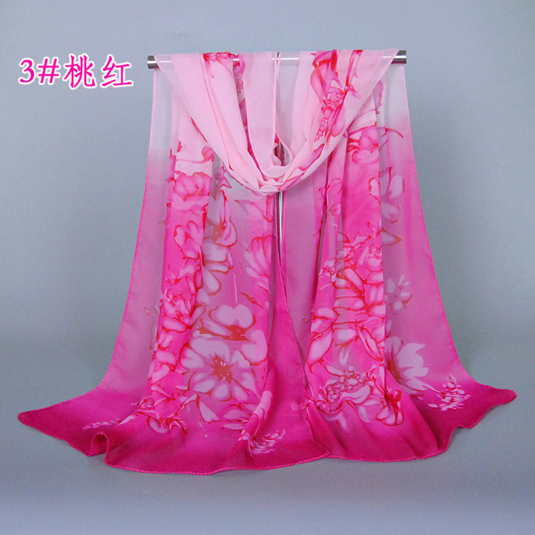 Wholesale floral chiffon scarf