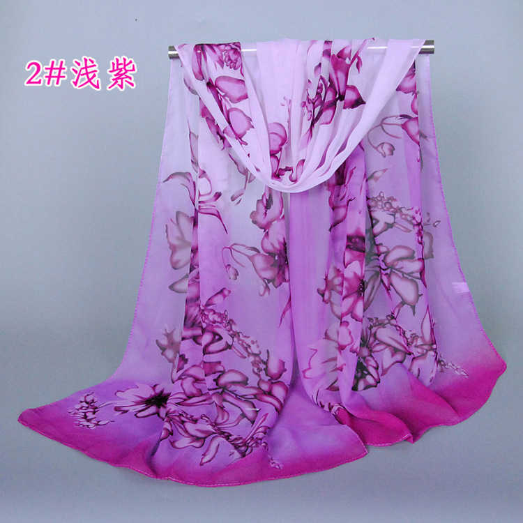 Wholesale floral chiffon scarf