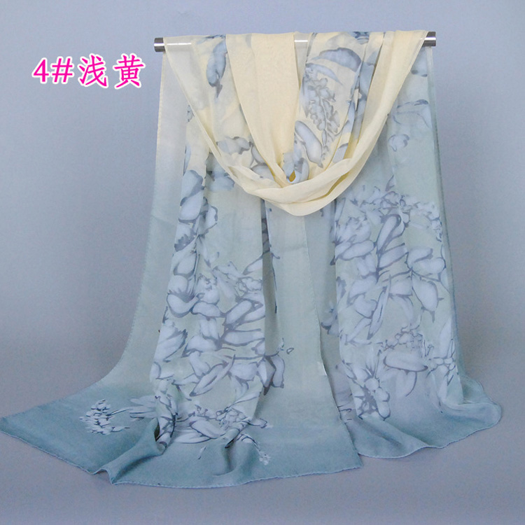 Wholesale floral chiffon scarf