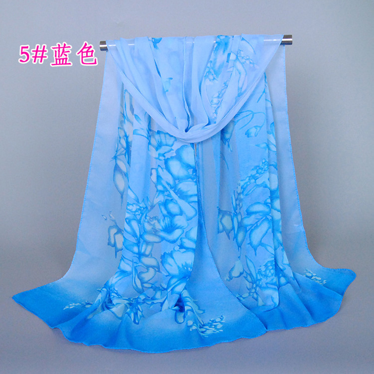 Wholesale floral chiffon scarf