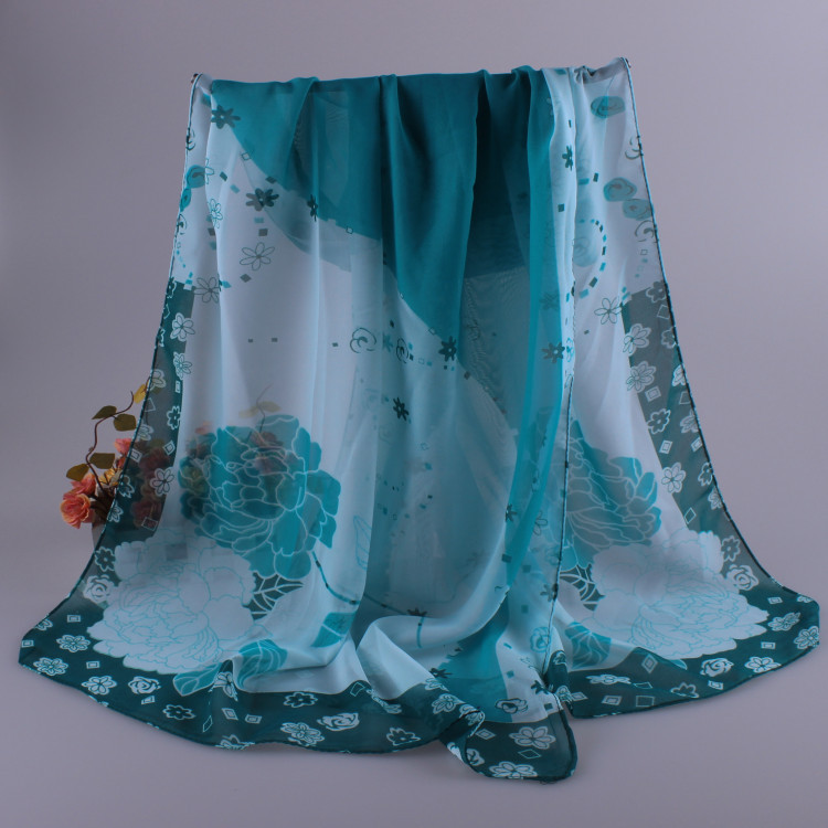Chiffon printed scarf for women