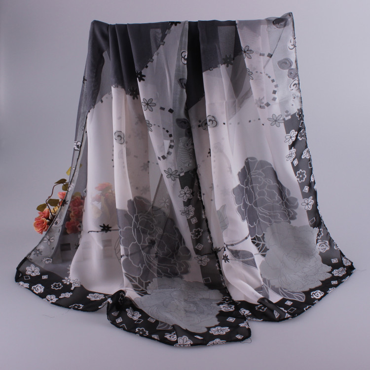 Chiffon printed scarf for women