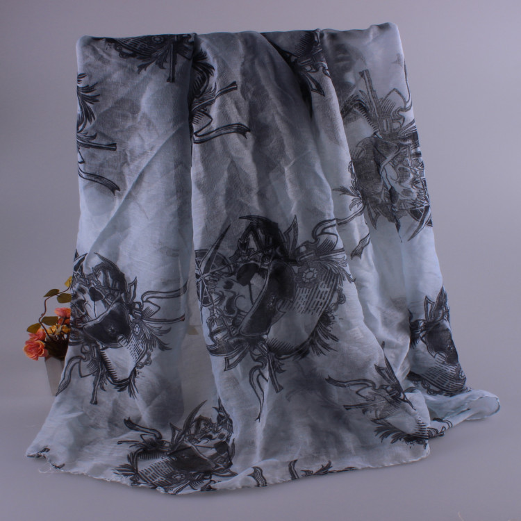 Skull viscose infinity scarf wholesale