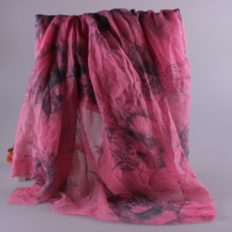 Skull viscose infinity scarf wholesale