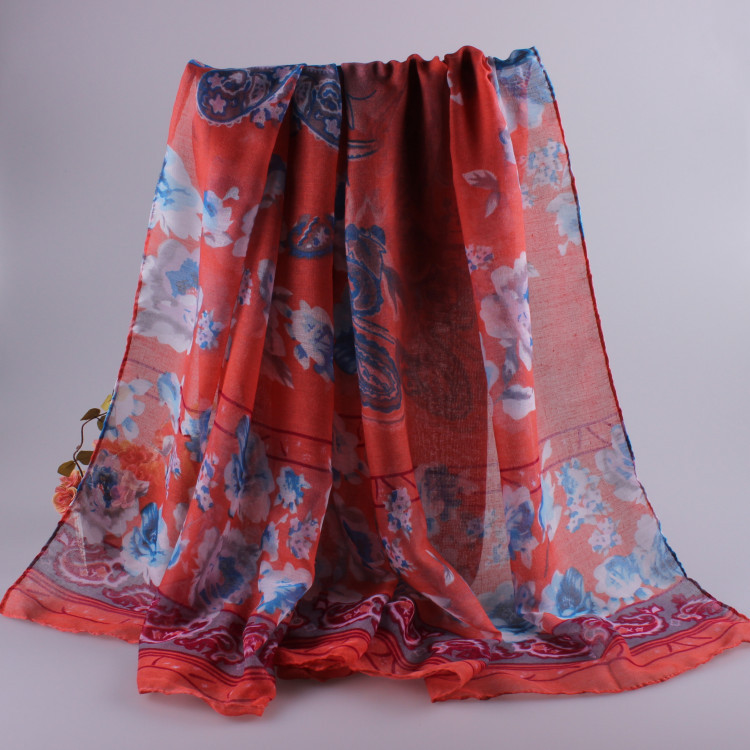 Wholesale paisley floral viscose scarf