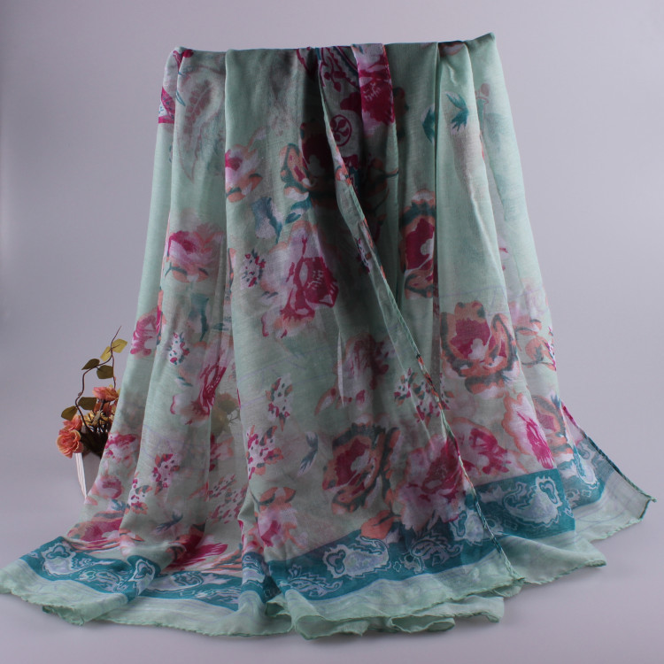 Wholesale paisley floral viscose scarf