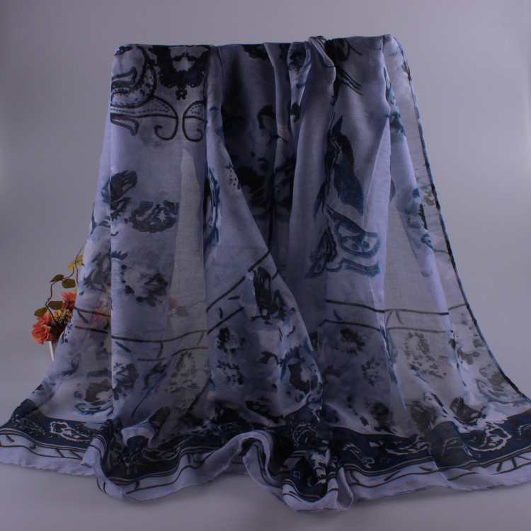Wholesale paisley floral viscose scarf