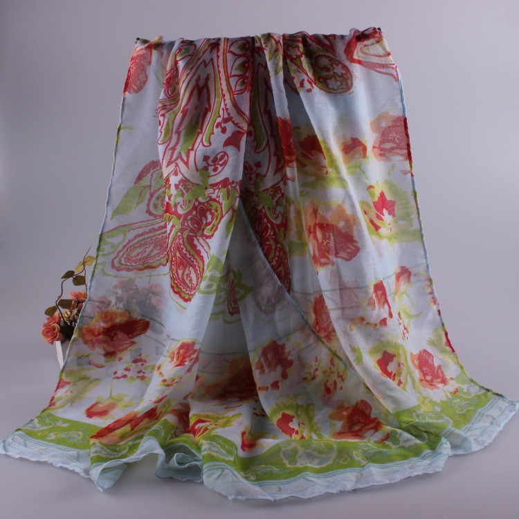 Wholesale paisley floral viscose scarf