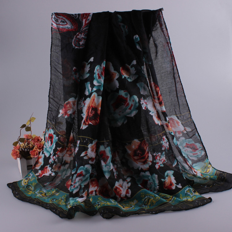 Wholesale paisley floral viscose scarf