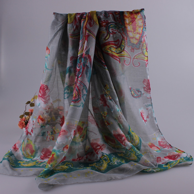 Wholesale paisley floral viscose scarf