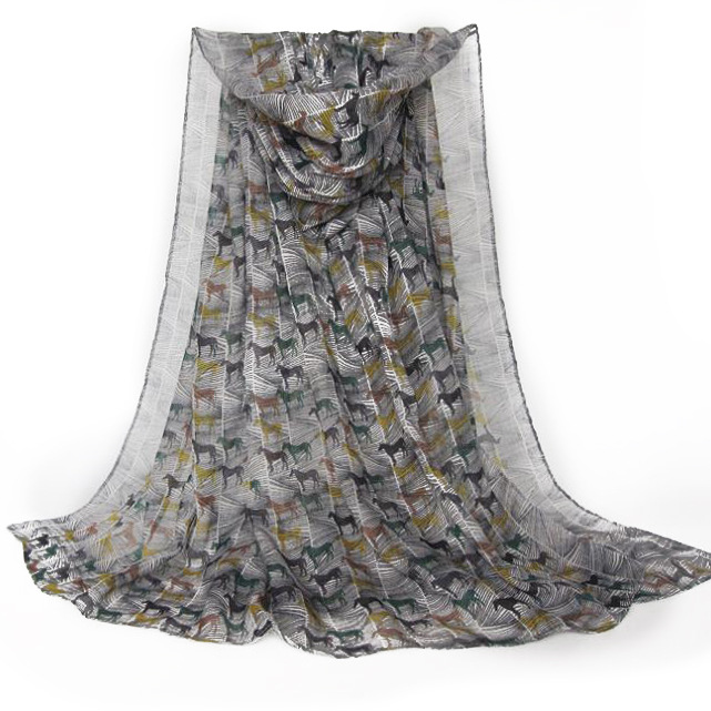 Wholesale silk patterned scarf