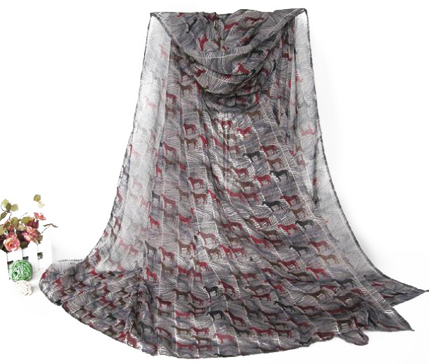 Wholesale silk patterned scarf
