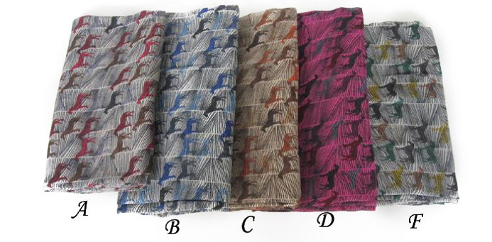 Wholesale silk patterned scarf