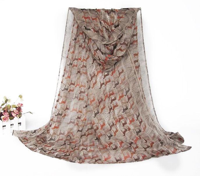 Wholesale silk patterned scarf