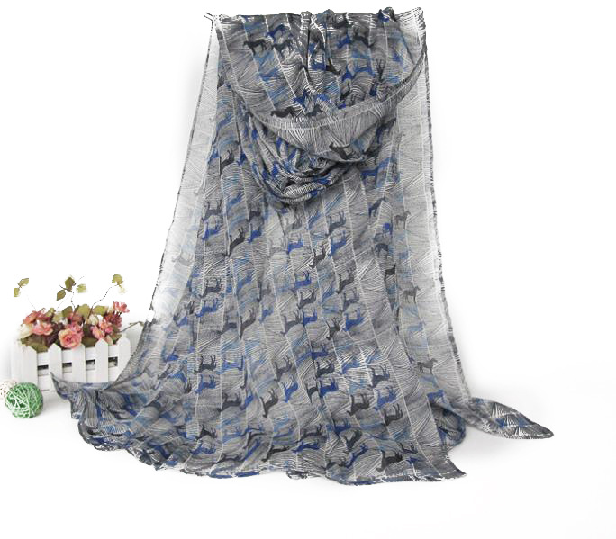 Wholesale silk patterned scarf