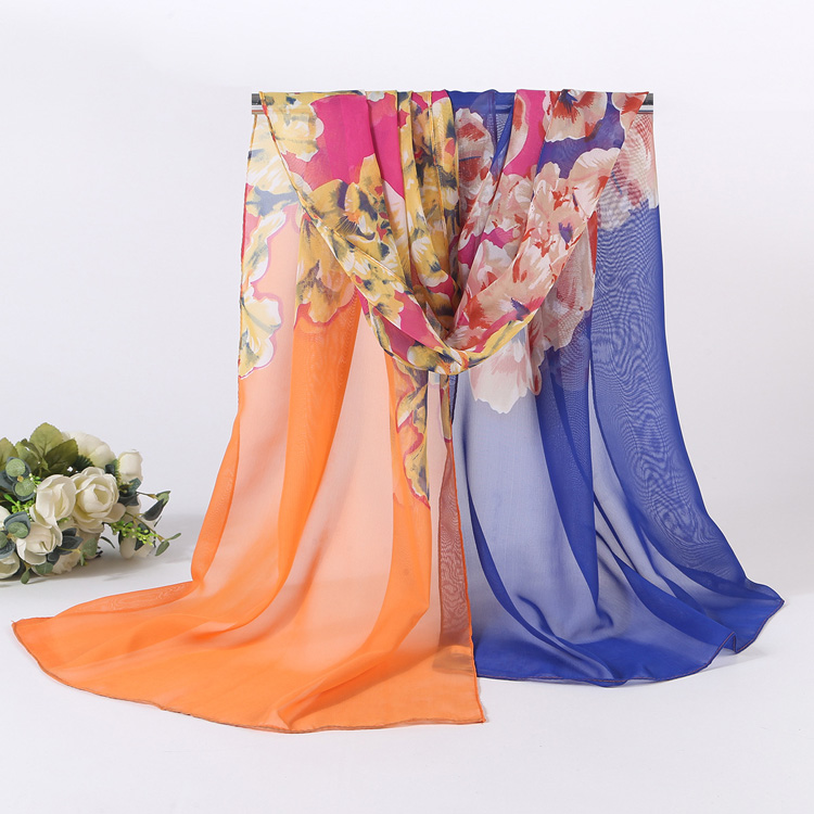 Sheer chiffon scarf wholesale