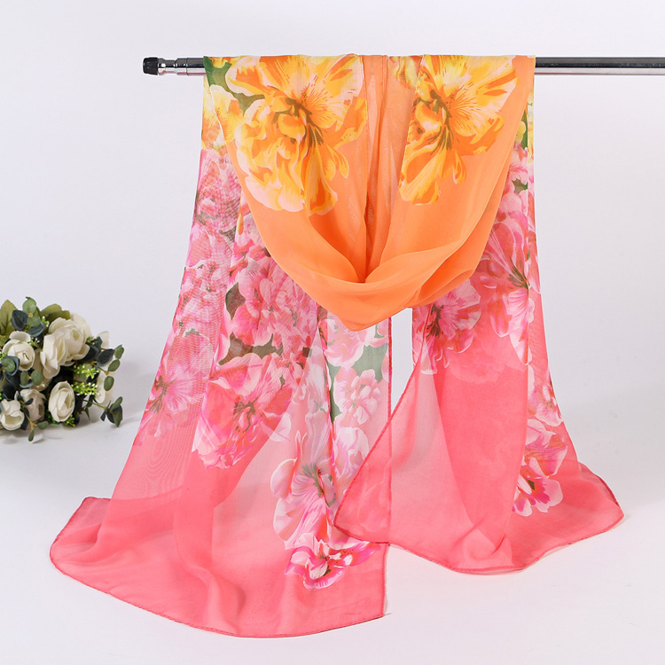 Sheer chiffon scarf wholesale