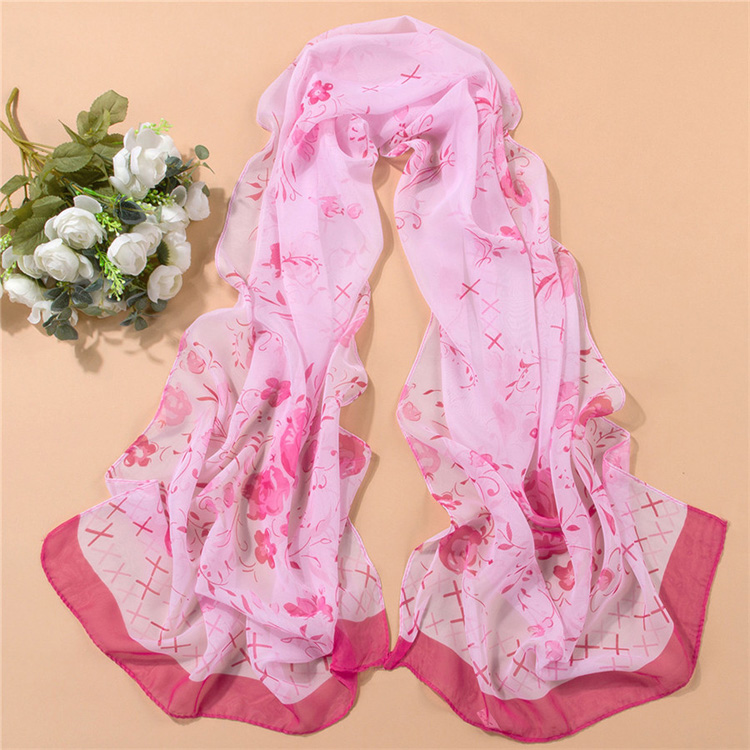 Chiffon print long scarf wholesale