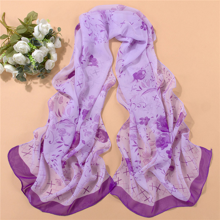 Chiffon print long scarf wholesale
