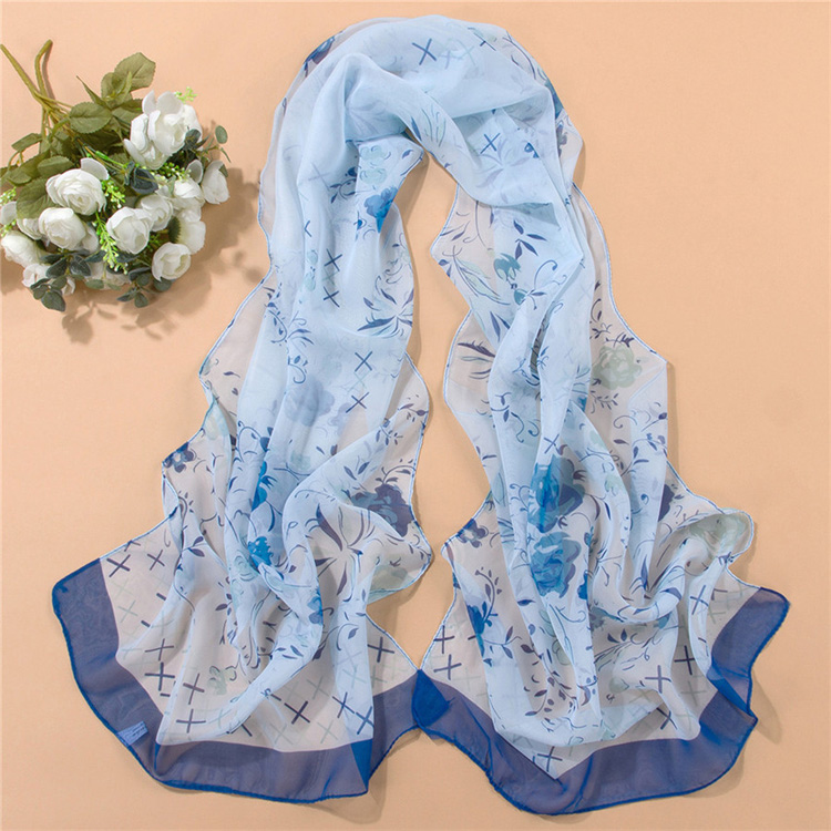 Chiffon print long scarf wholesale