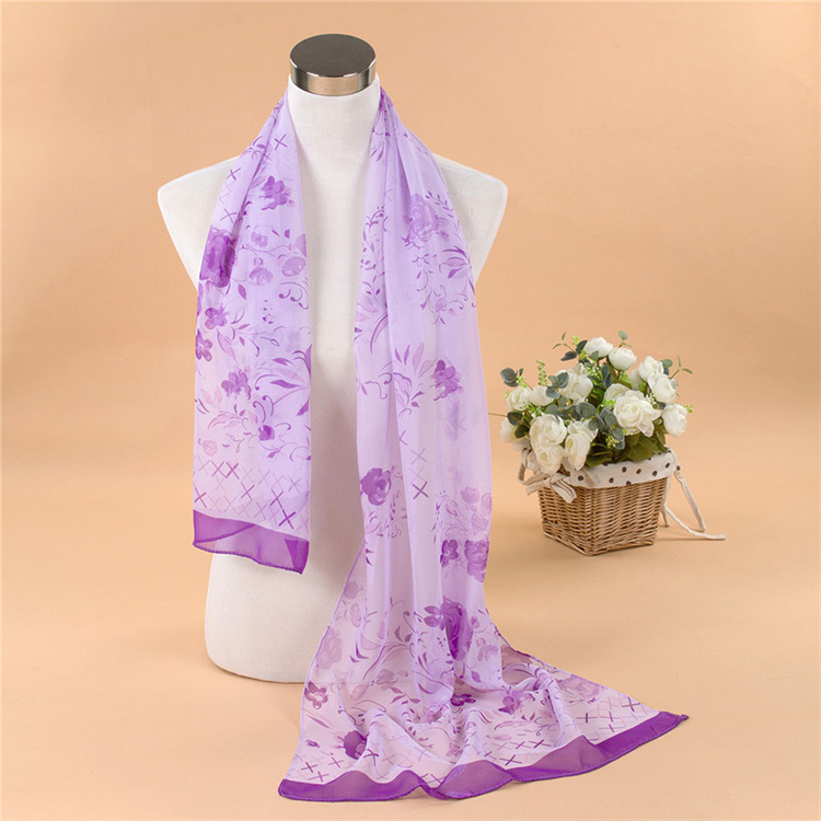 Chiffon print long scarf wholesale