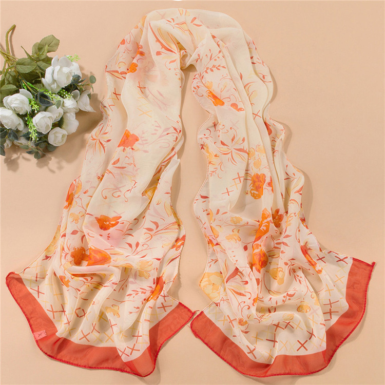 Chiffon print long scarf wholesale