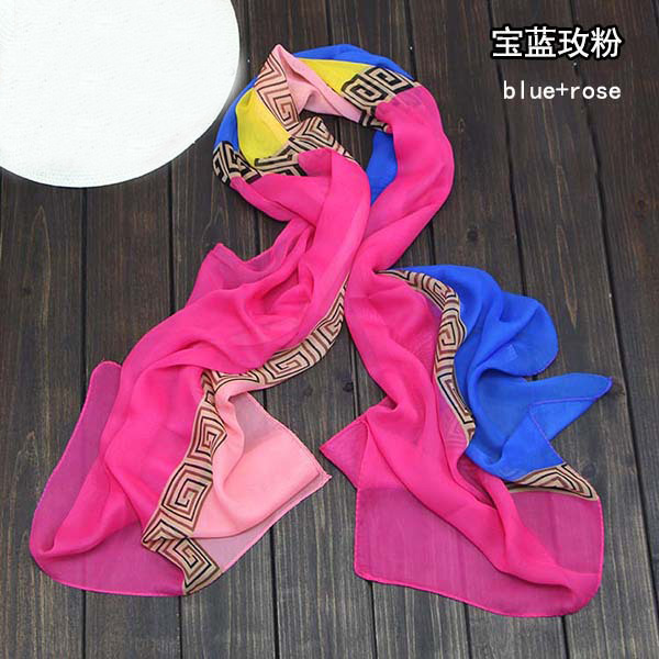 Bright colored chiffon scarf wholesale