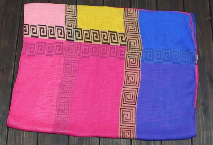 Bright colored chiffon scarf wholesale