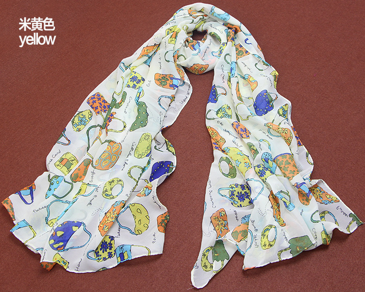 Cartoon chiffon scarf wholesale