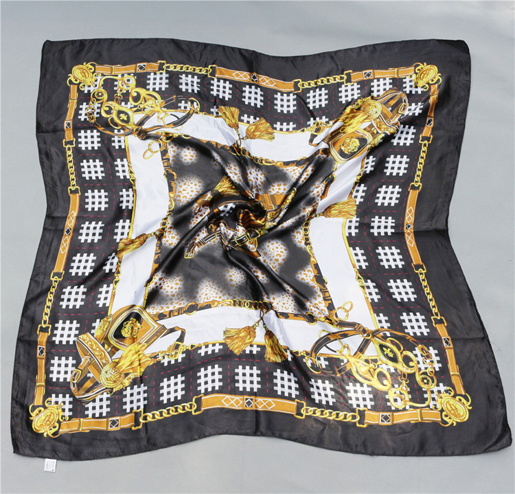 Wholesale plaid silk scarf