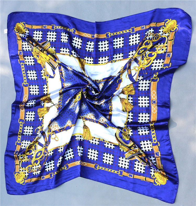Wholesale plaid silk scarf