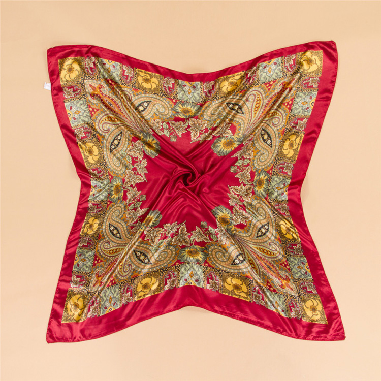 Wholesale silk square head scarf