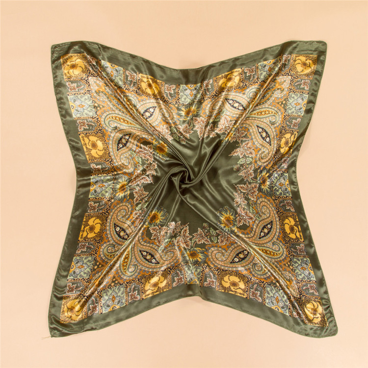 Wholesale silk square head scarf