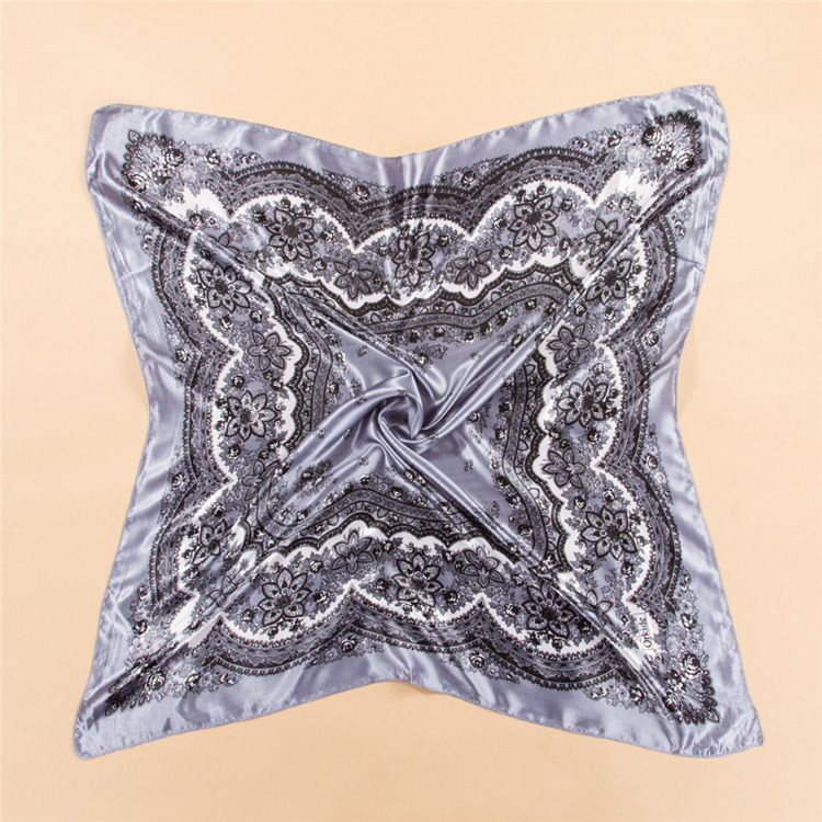 Printed square silk scarf wholesale