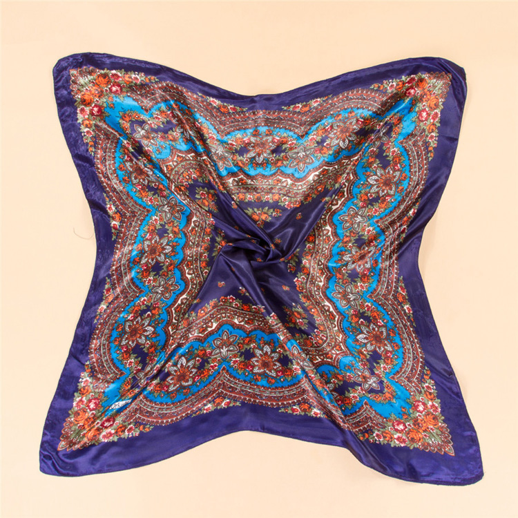 Printed square silk scarf wholesale