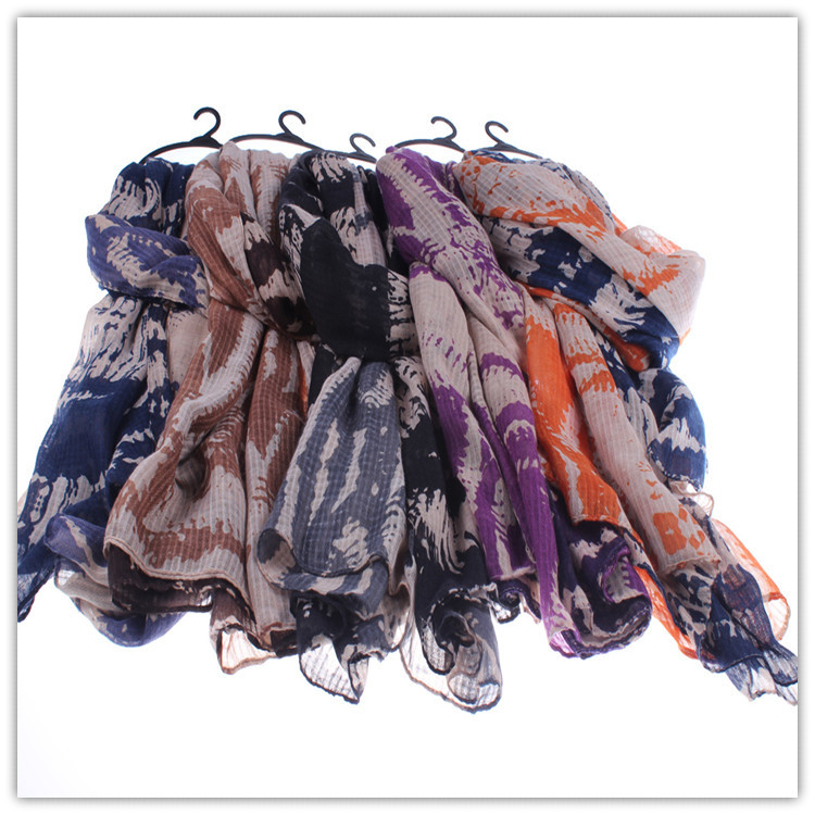 Women cotton linen long scarf wholesale